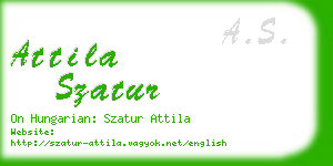 attila szatur business card